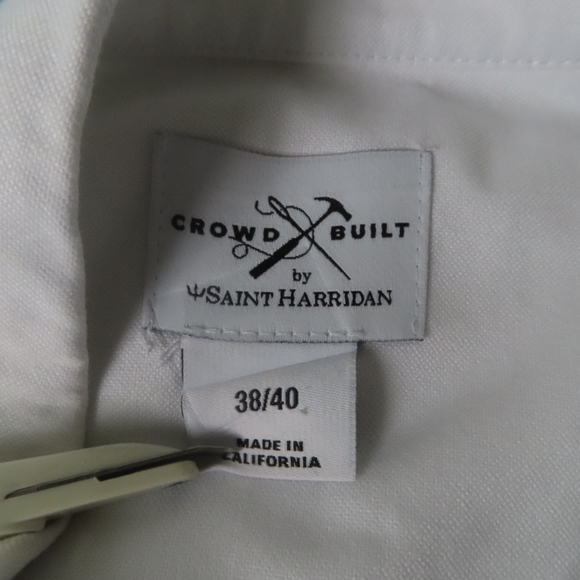 crowd built by saint harridan button up shirt 38/40 - Picture 4 of 5